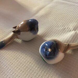 Bing and Grondahl figurines, Titmouse set of Optimist and Pessimist figurines